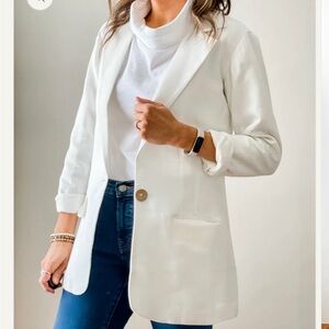 Ethically made cream Women's Blazer